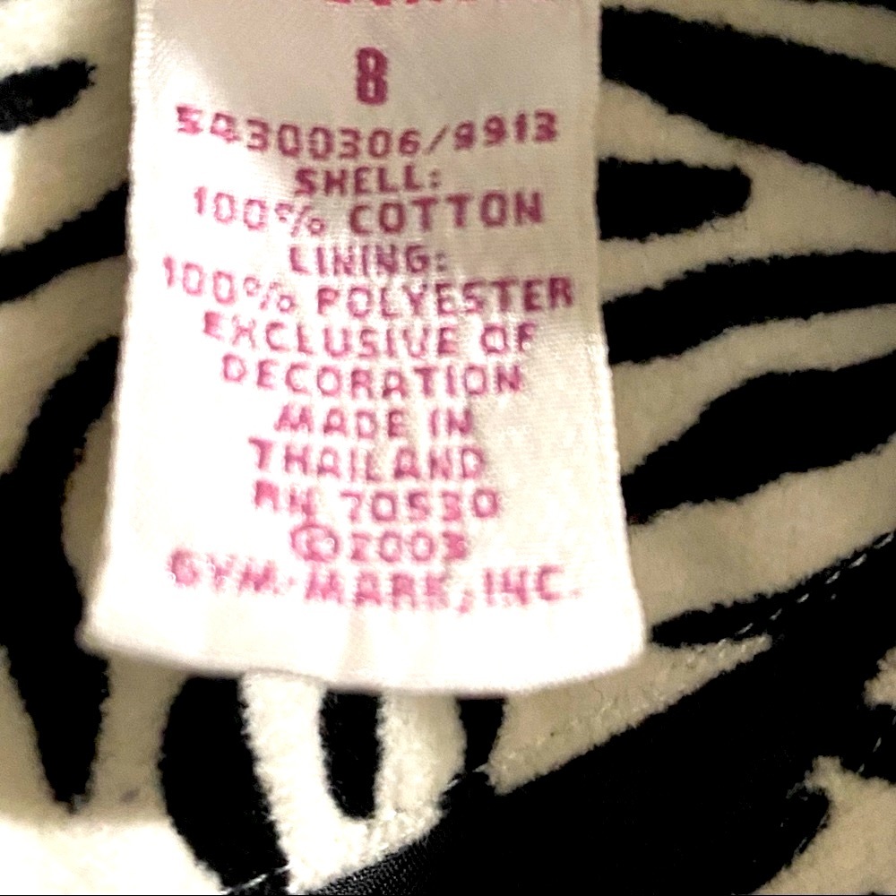 🍃 VTG Gymboree Zebra Print Dress Girls 8 - Picture 4 of 4